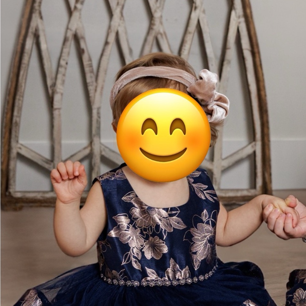 Bonnie Jean Navy and Gold Dress 12 Months